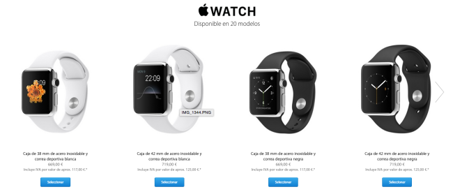 Apple Watch de Apple. Precios.