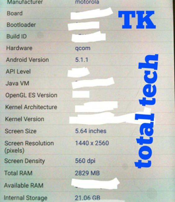 Caracteristicas del Motorola Moto X 2015