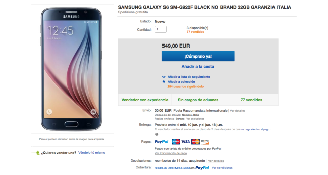 Galaxy S6 oferta.