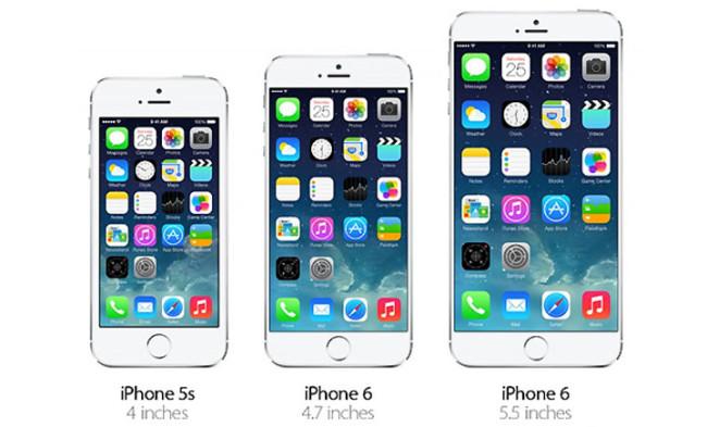 Diferencia de tamaño entre distintos iPhone