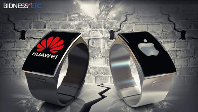 Relojs de Huawei y Apple