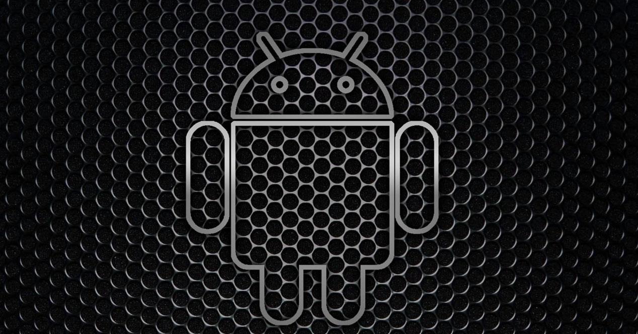 Logotipo Android en fondo negro