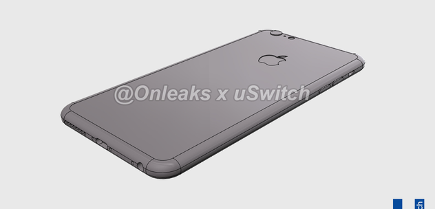iPhone 6s renders 3D gris trasera