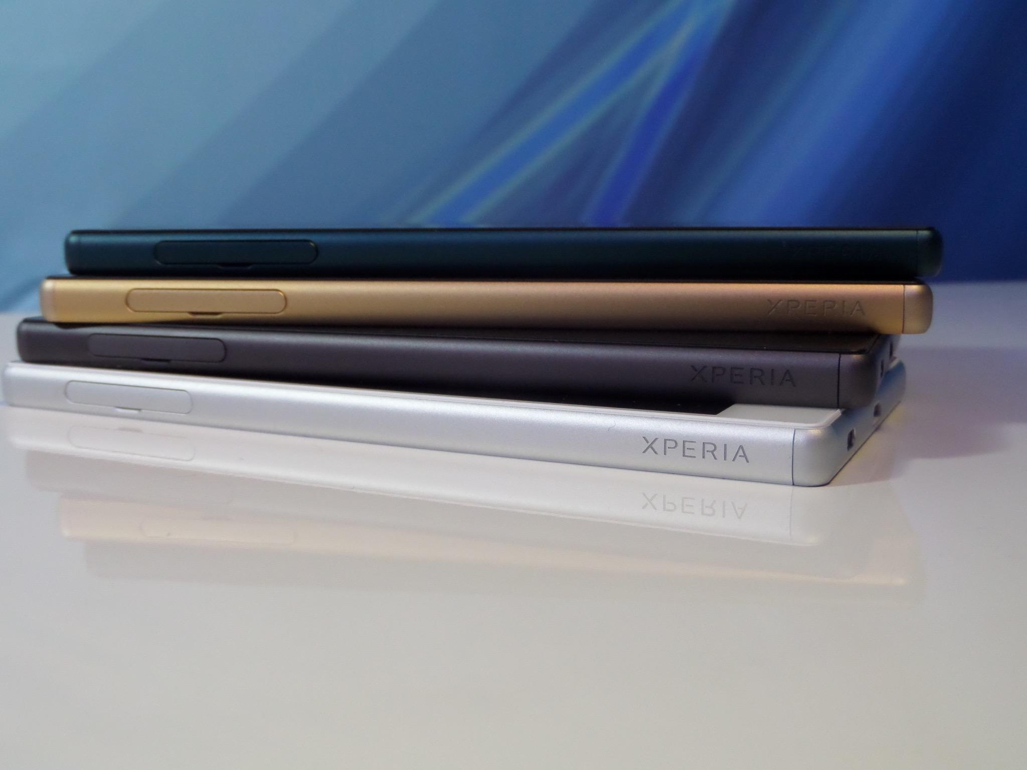 Sony Xperia Z5 apilados