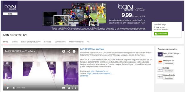 Canal de BeIN Sports en YouTube