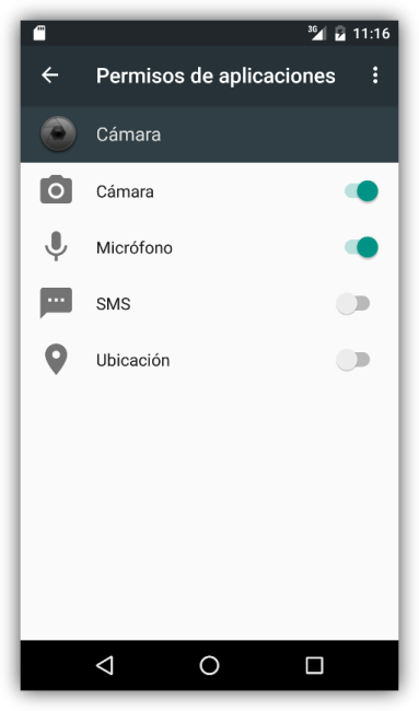 Permisos desactivados en Android 6.0