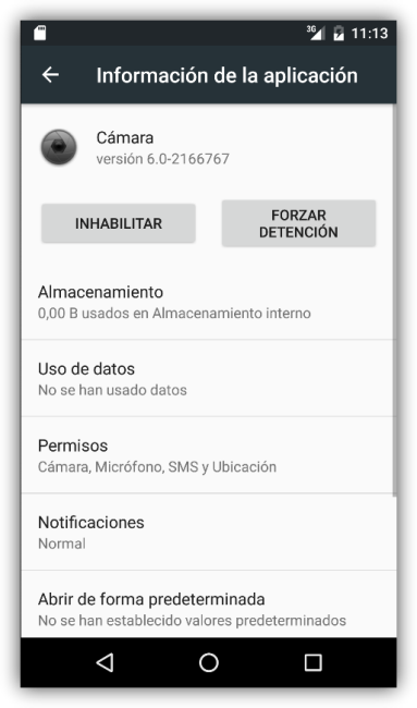 Resumen de aplicacion en Android 6.0