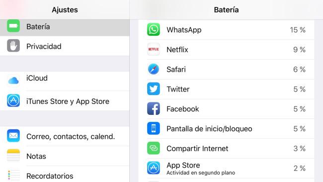Facebook iOS consumo bateria