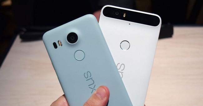 Nexus 6P azul y Nexus 5X blanco