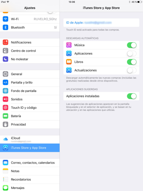 Desactivar descarga Apps automatica en iOS