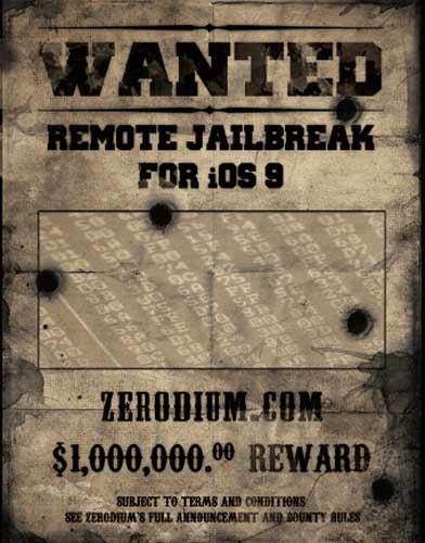 Recompensa por el Jailbreak en iOS 9.1