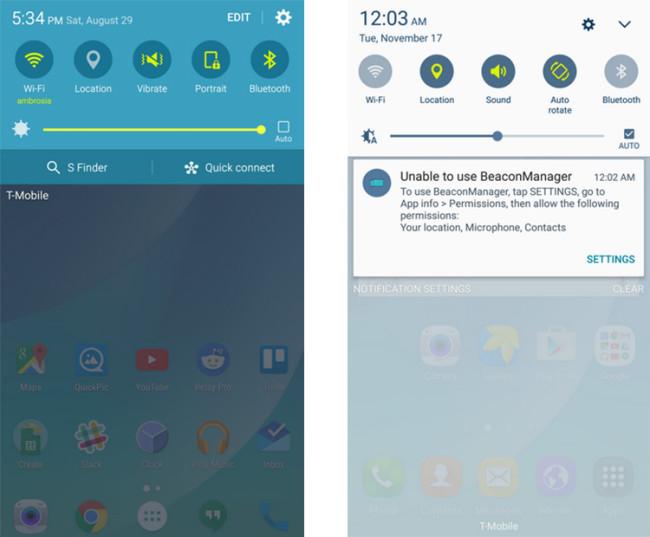 Barra notificaciones en TouchWiz con Android 6.0