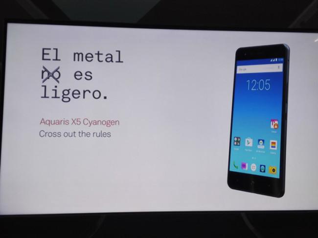 bq Aquaris X5 con Cyanogen OS