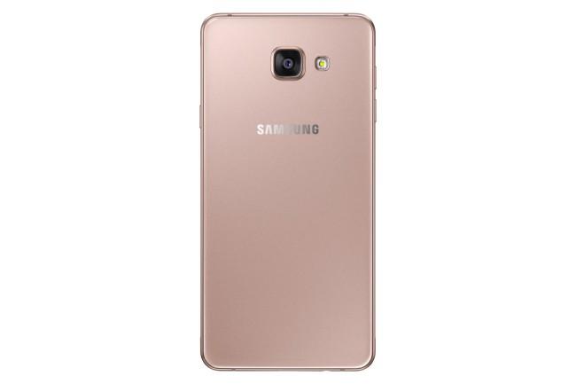 Samsung Galaxy A7 rosa dorado trasera