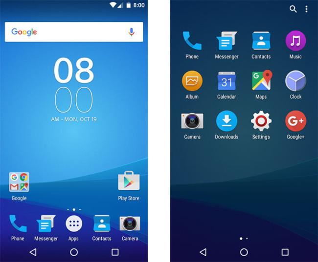 Interfaz de Android 6.0 Sony Concept