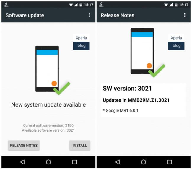 Sony Xperia Z3 con Android 6.0 Beta
