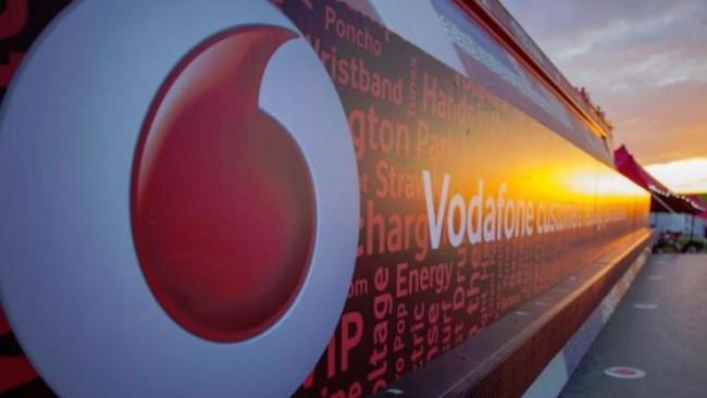Logotipo de Vodafone en publicidad