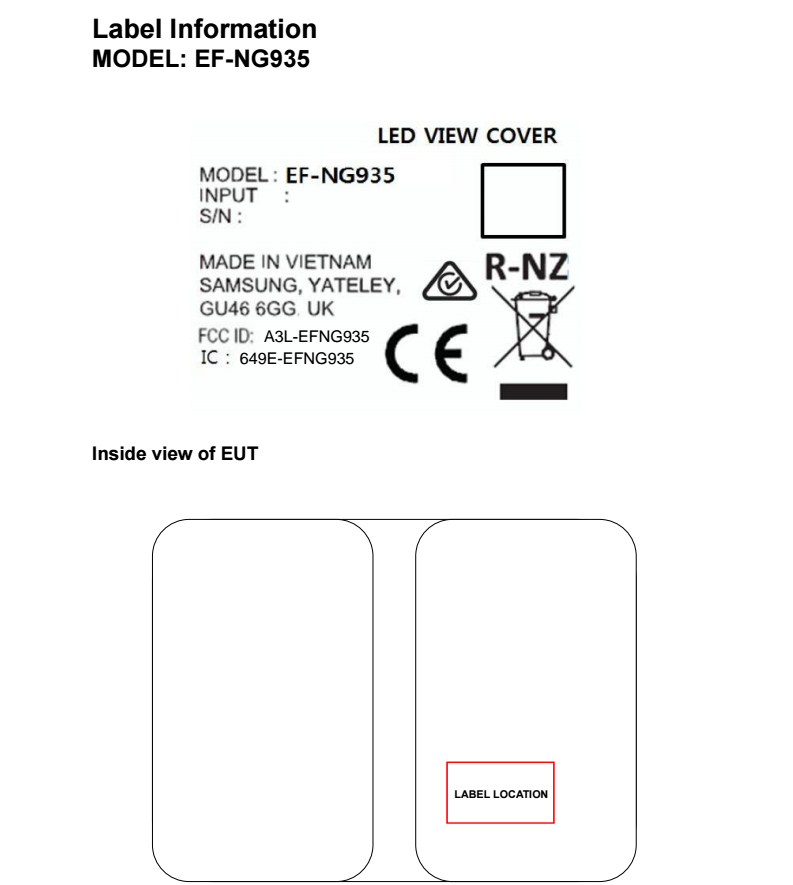 Certificado FCC de la Carcasa LED View del Galaxy S7