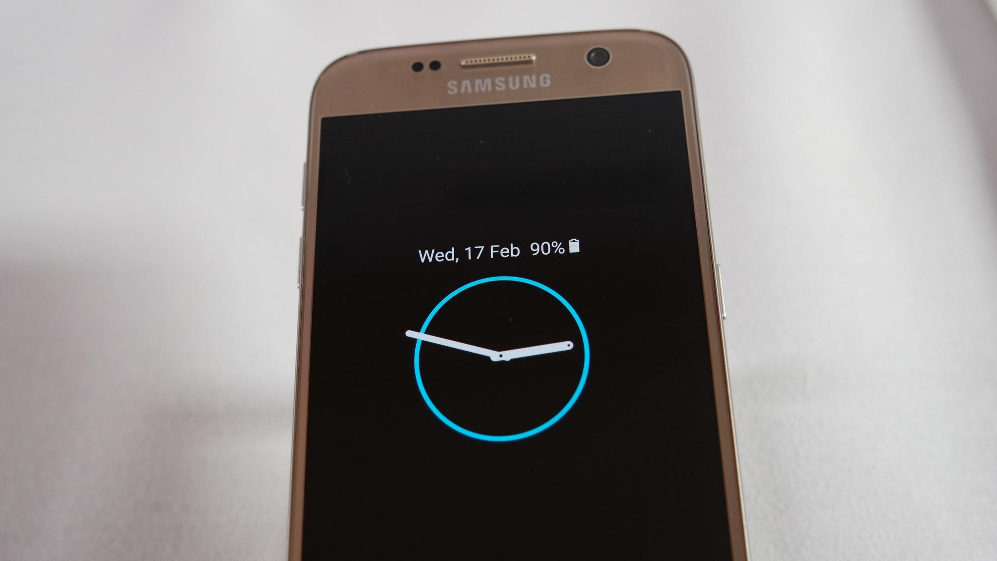 Samsung Galaxy S7 con función always on en pantalla