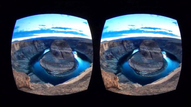 Gafas de realidad virtual visualziación