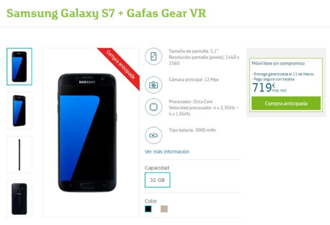 Precio del Samsung Galaxy S7 con Movistar