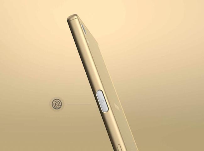 Sensor de huellas integrado en el lateral del Sony Xperia Z5