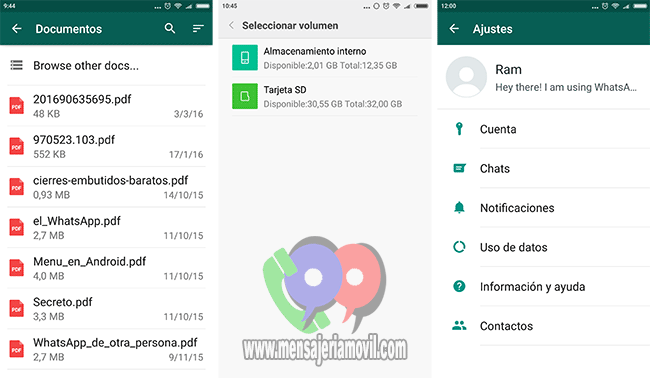WhatsApp nuevo explorador de documentos