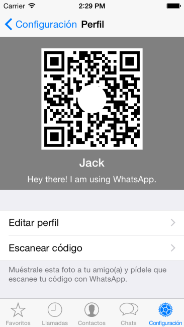 Captura del nuevo código QR de WhatsApp
