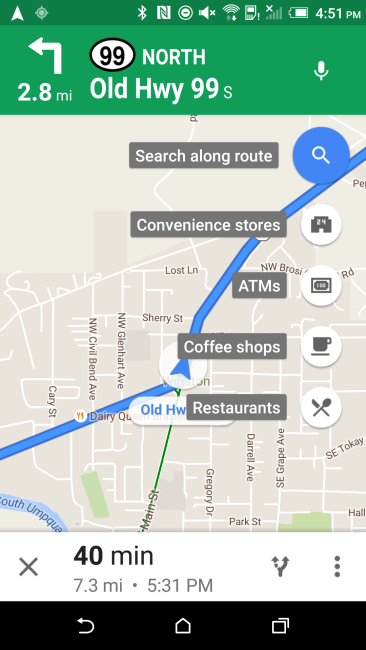 Google Maps busquedas a pie