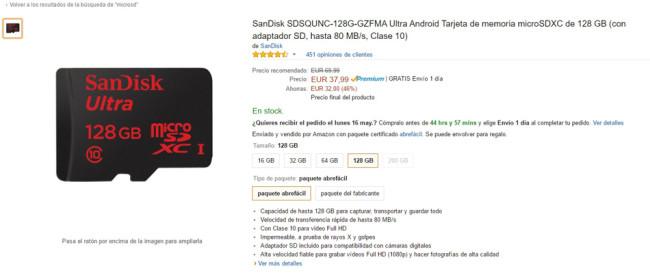 Tarjeta microSD SanDisk