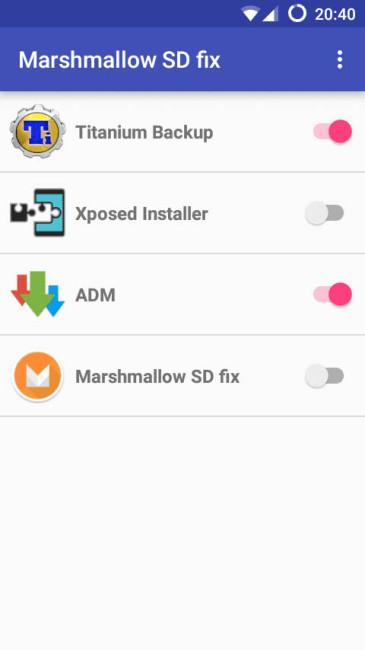 Android Marshmallow solucion sd