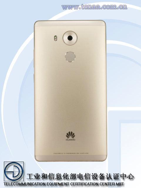 Huawei Mate 8 dorado trasera