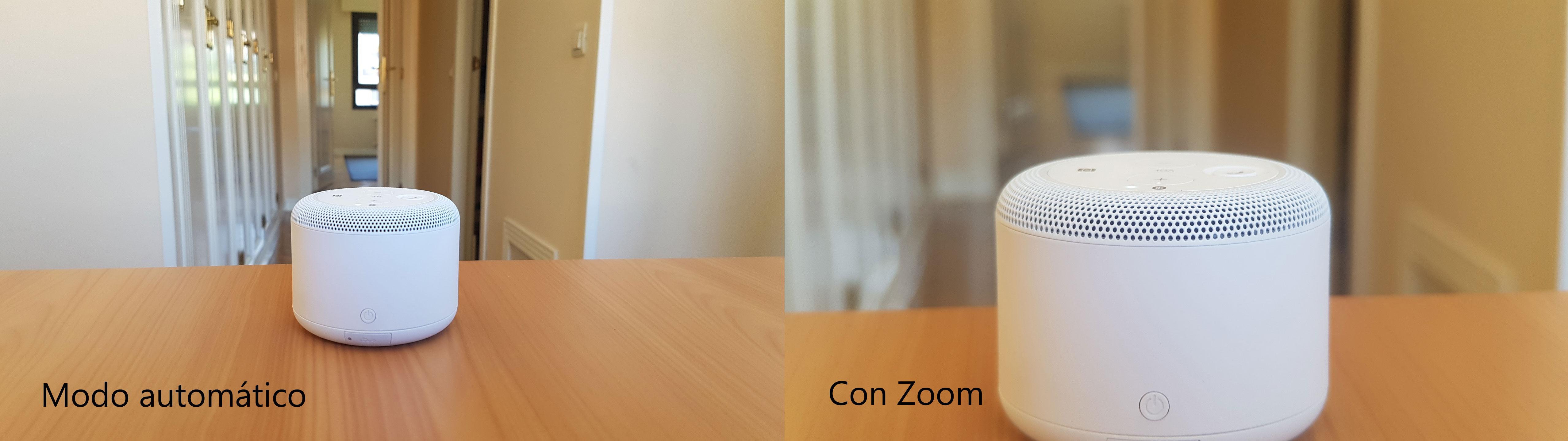 Modo Zoom con y sin Lens Cover