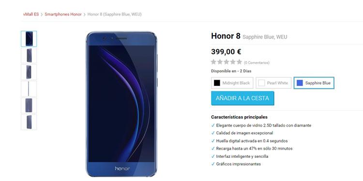 Lanzamiento comercial del Huawei Honor 8
