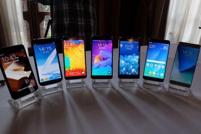 Samsung Galaxy Note 7 versiones