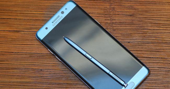 Imagen frontal del phablet Samsung Galaxy Note 7