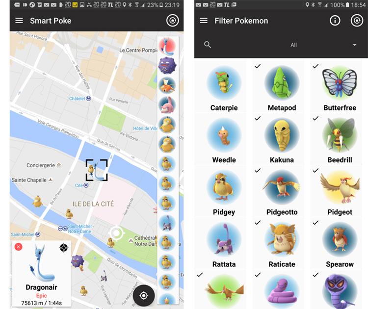 App de mapas y notificaciones para Pokémon GO