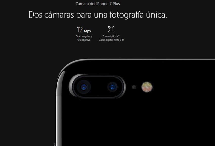 Doble cámara del iPhone 7 Plus