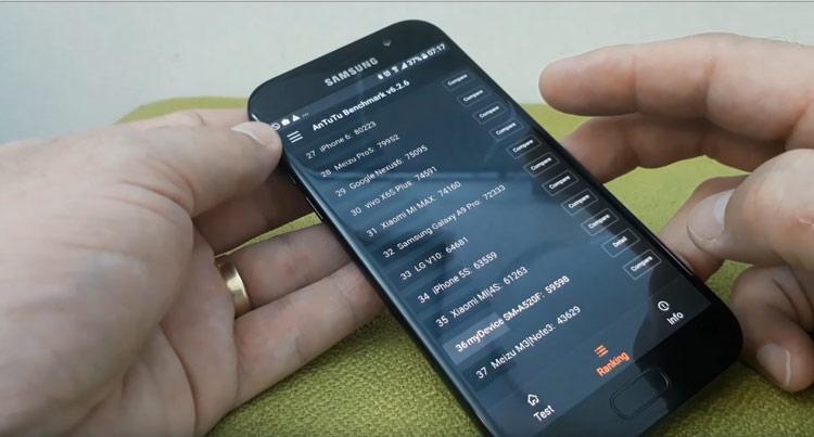 Samsung Galaxy A5 2017 en el ranking de AnTuTu
