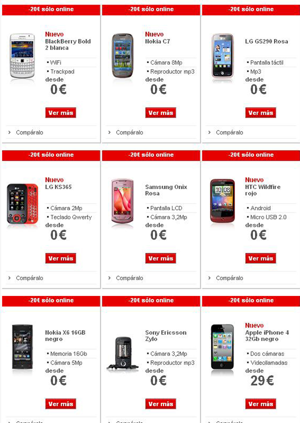 Vodafon 20 euros