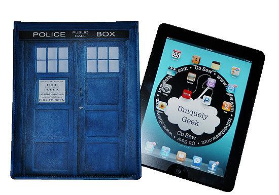 iPad Blue British Police Box  - Fits iPad 1 iPad 2
