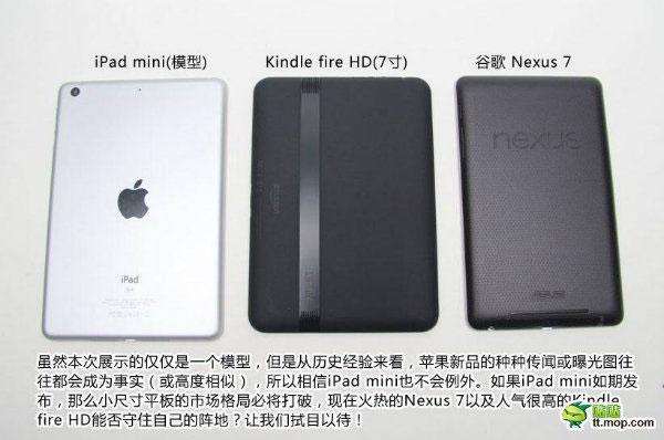 iPad Mini, Nexus 7 y Kindle Fire HD