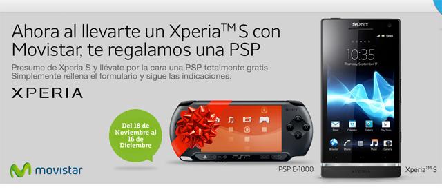 Promoción al comprar el Sony Xperia S con Movistar