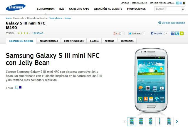 Samsung Galaxy S3 Mini ahora incluye NFC