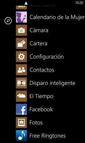 Pantalla Configuración Nokia Lumia 920