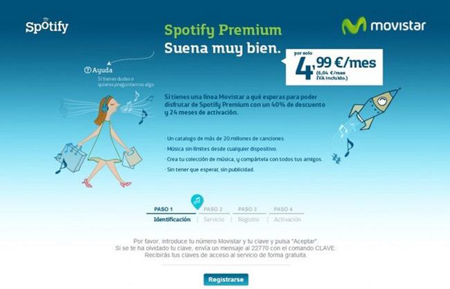 Promoción de Spotify Premium con Movistar