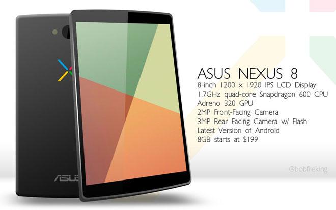 Render del Nexus 8