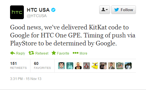 Twitter HTC USA One Google.