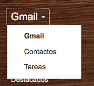 Gmail menú de contactos.