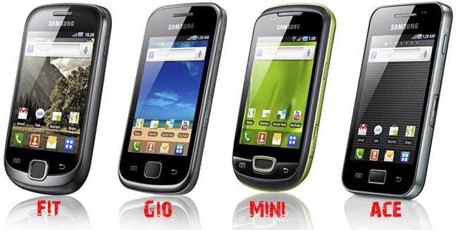 Distintos Samsung Ace, Mini, Gio y Fit